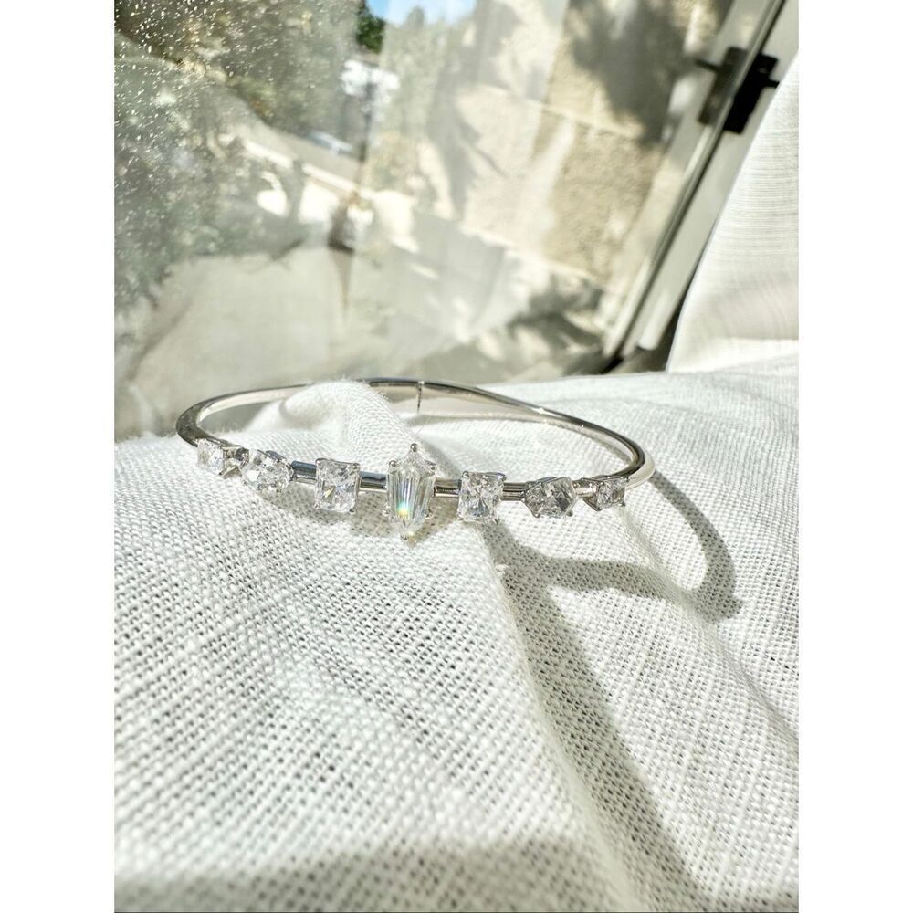 Nadri statement cubic zirconia bangle bracelet
